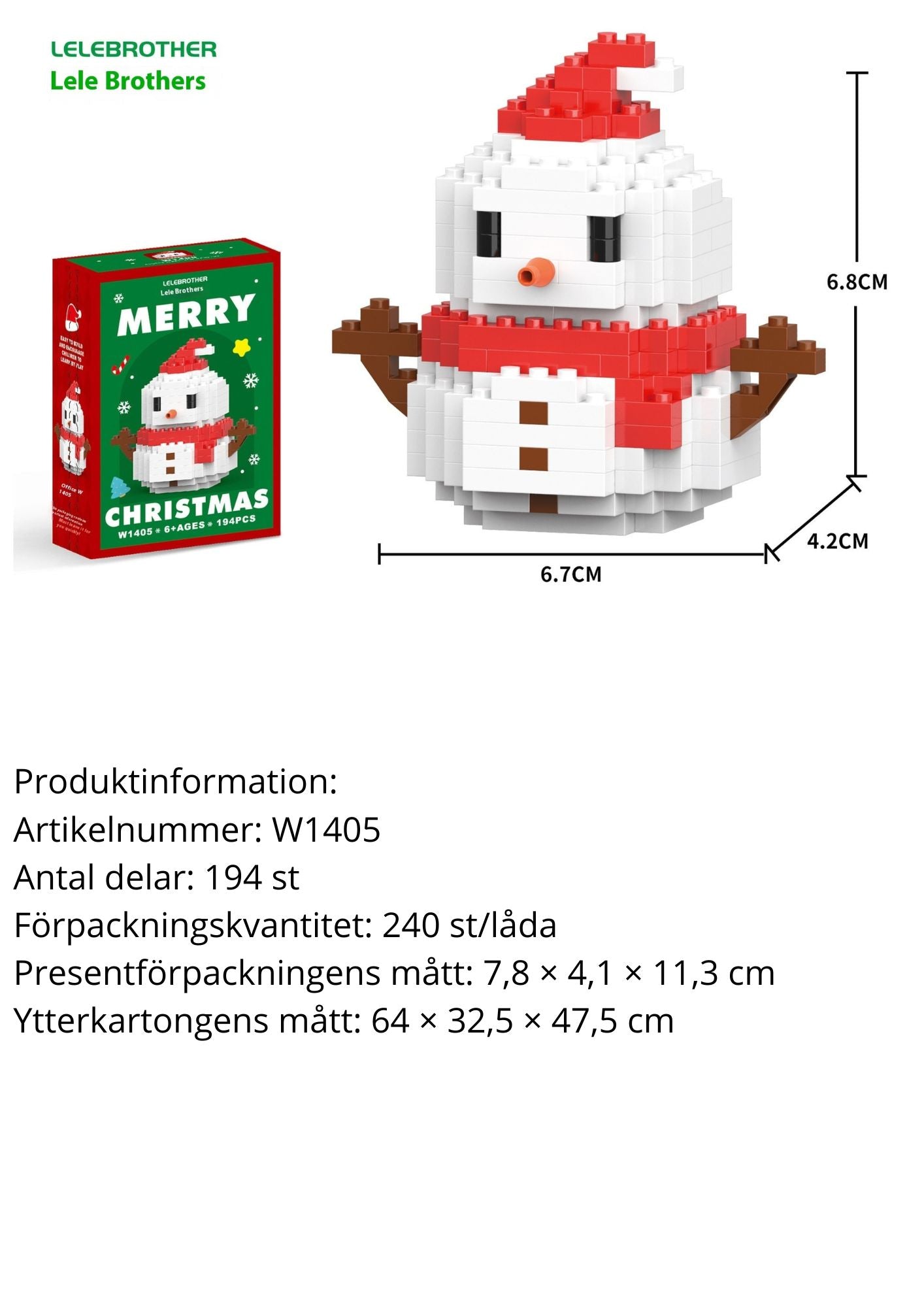 Snögubbe byggklossar – Julserien
