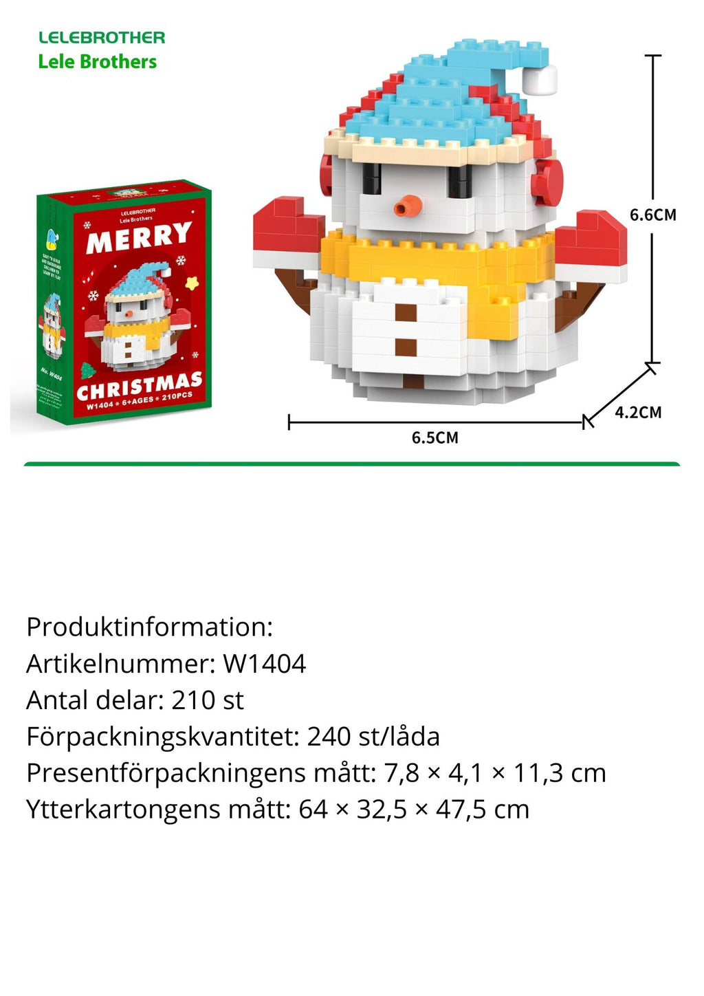 Snögubbe byggklossar – Julserien