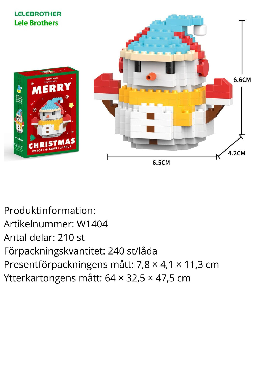 Snögubbe byggklossar – Julserien
