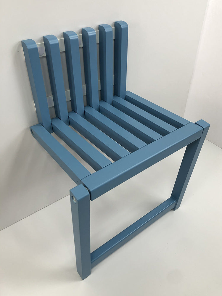 Vägg stol i massivt trä - Hopfällbar design