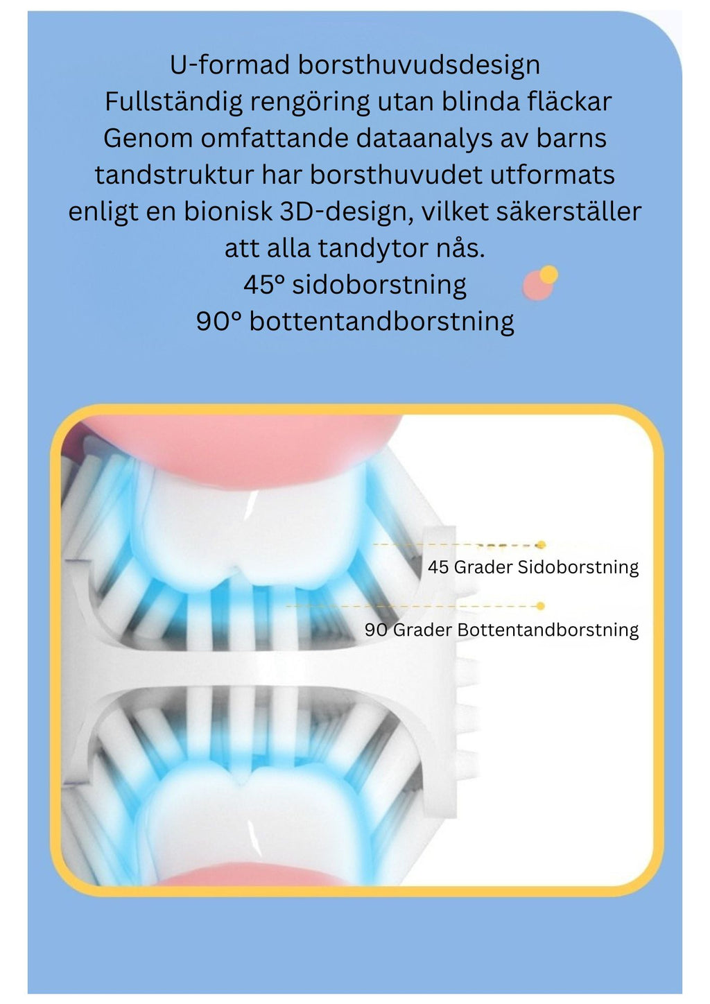 Elektrisk tandborste med söt design och effektiv rengöring