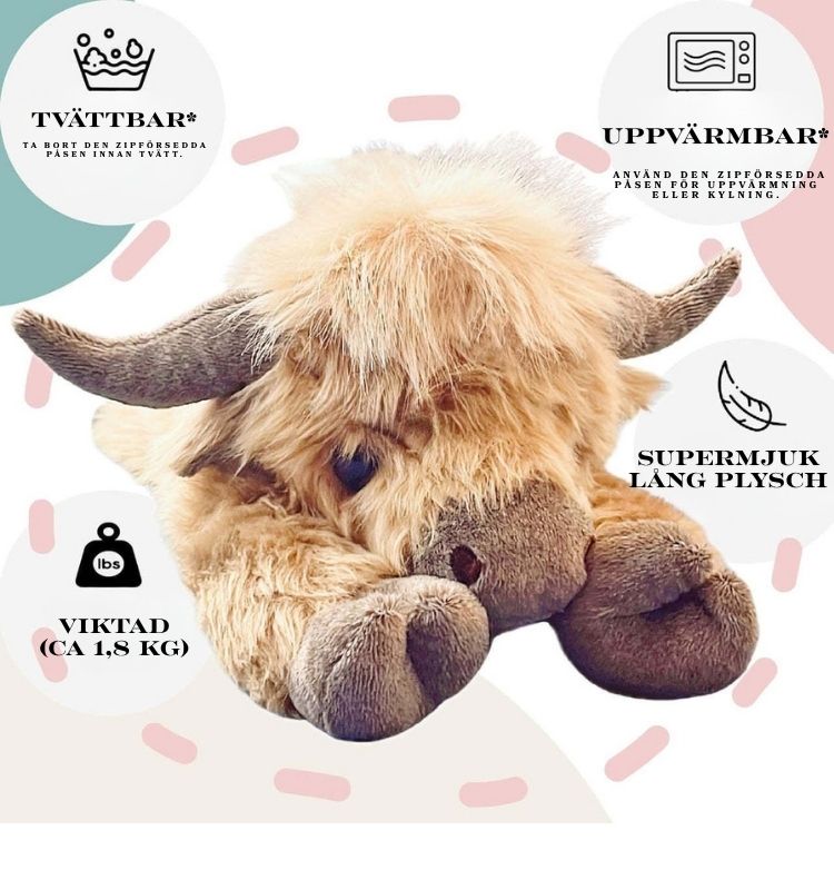 Mjukis i form av höglandsko – kreativ och charmig plyschleksak för barnrummet